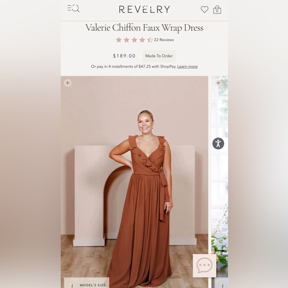 Revelry Rust Formal Dress